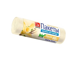 Мешки для мусора 60 л, ароматизированные, Ваниль, бежевые, в рулоне 20 шт., ПНД, 9 мкм, 650х550 мм, GRIFON Aroma, 101-023 V в Санкт-Петербурге