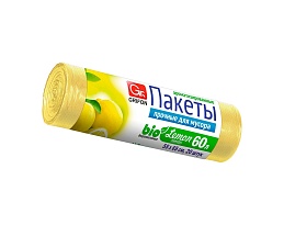 Мешки для мусора 60 л, ароматизированные, Лимон, желтые, в рулоне 20 шт., ПНД, 9 мкм, 650х550 мм, GRIFON Aroma, 101-023 Li в Санкт-Петербурге