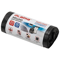 Мешки для мусора 20 л, черные, в рулоне 30 шт., ПНД, 8 мкм, 500х450 мм, LAIMA, 601376 в Санкт-Петербурге