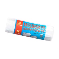 Мешки для мусора 120 л, белые, рулон 10 шт., ПНД, 12 мкм, 1100х690 мм, Эконом, МЭ2622 (МНЭ 120-10б) в Санкт-Петербурге