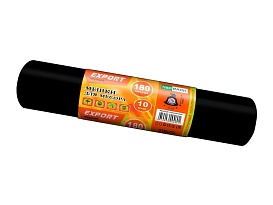 Мешки для мусора 180 л, ароматизированные, черные, в рулоне 10 шт., ПВД, 80 мкм, 1100х930 мм, EXPORT, exp18010142 в Санкт-Петербурге