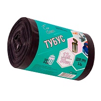 Мешки для мусора 12 л, черные, в рулоне 30 шт., ПНД, 6 мкм, 550х320 мм, Концепция Быта Tubus, 604936 в Санкт-Петербурге
