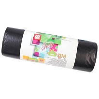 Мешки для мусора 220 л, черные, в рулоне 10 шт., ПВД, 29 мкм, 1100х830 мм, Концепция Быта ЭкоДом, 604924 в Санкт-Петербурге